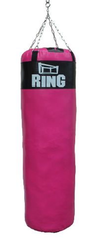 Boxzsák SUPER modell 120/35 töltött 25 kg Ring Sport rózsaszín