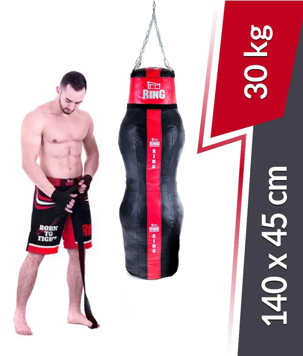 Boxzsák formázott MMA edzésre 140/45 töltött 30 Kg Ring Sport