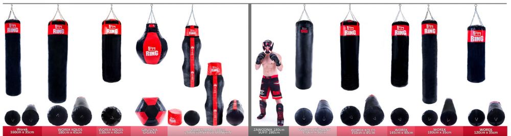 Boxzsák SUPER modell 100/35 töltött 25 kg Ring Sport